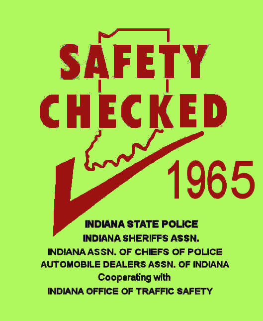 (image for) 1965 Indiana Safety Check INSPECTION Sticker